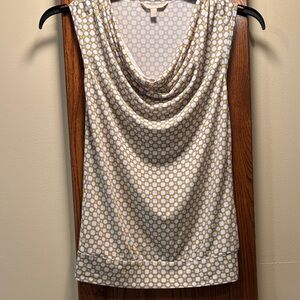 Banana Republic Geometric Gray and Yellow Bag